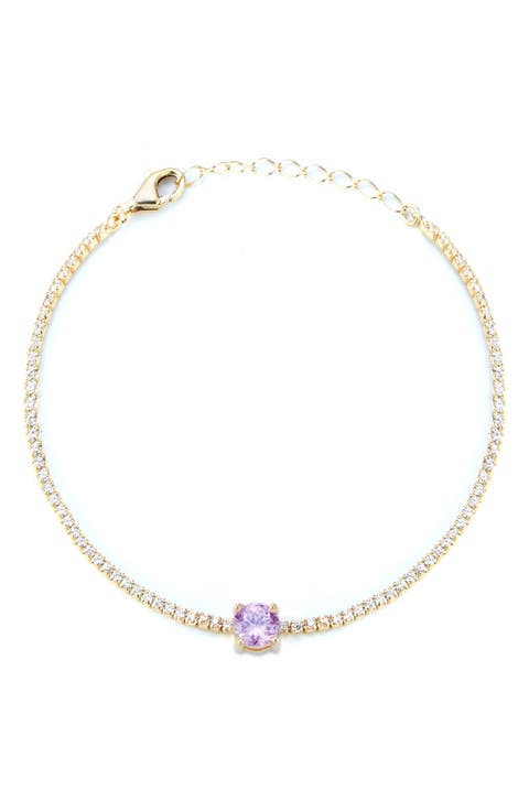 14K Gold Plated Cubic Zirconia Tennis Bracelet