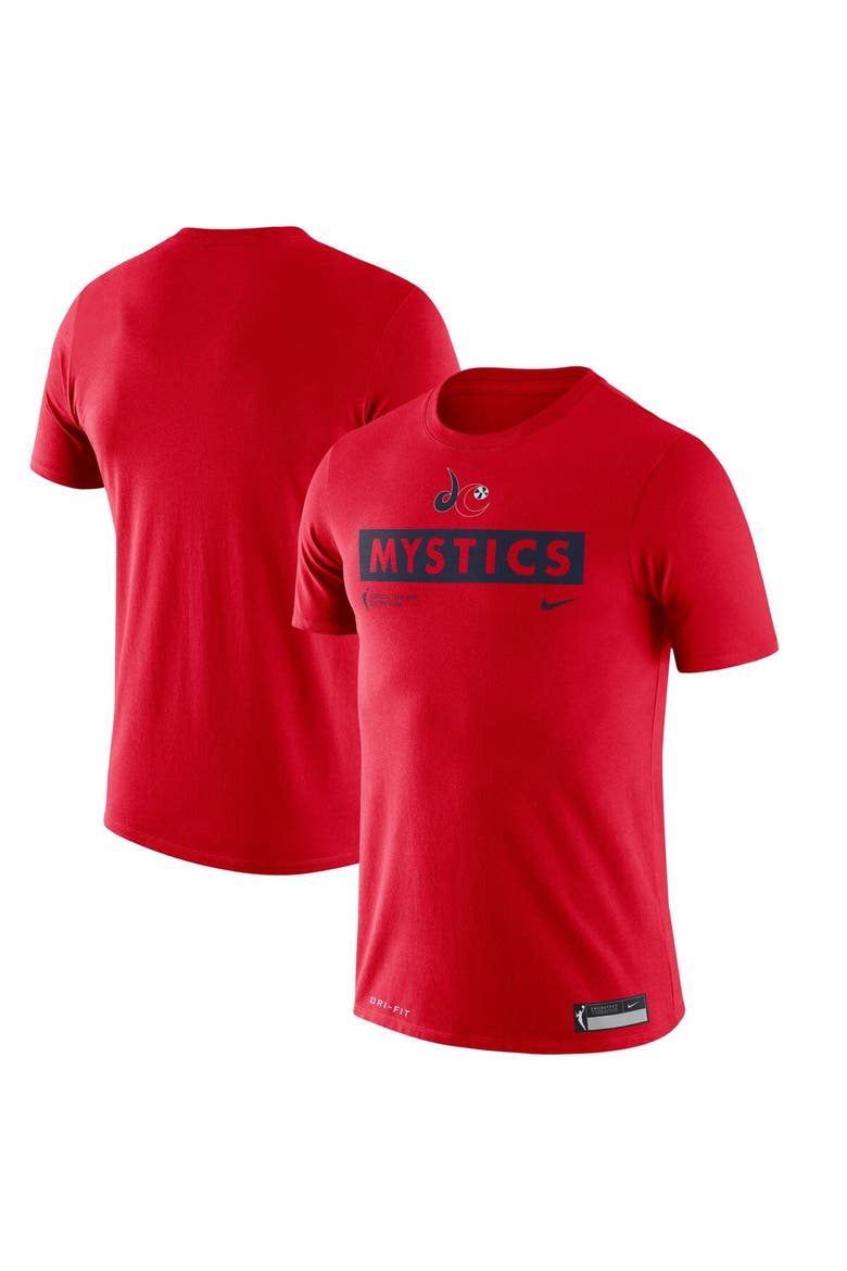 Red Washington Mystics Practice T-Shirt, Main, color, Red