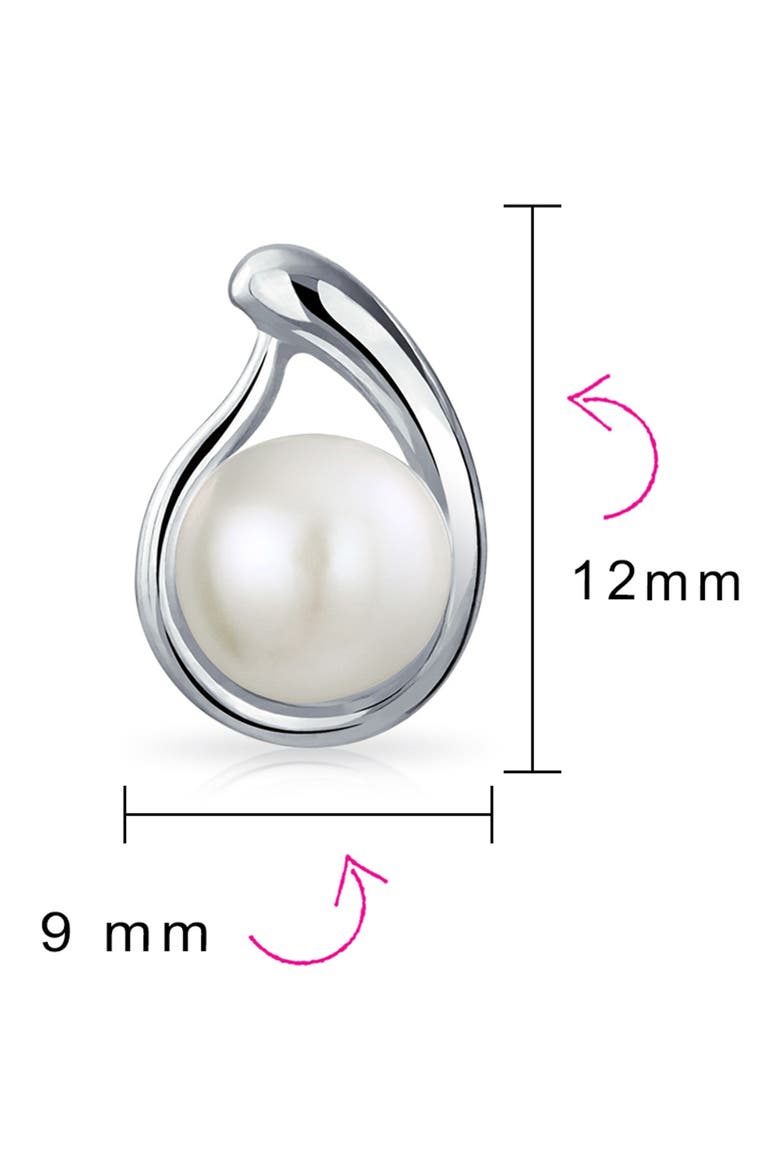 Freshwater Pearl Stud Earrings, Alternate, color, WHITE