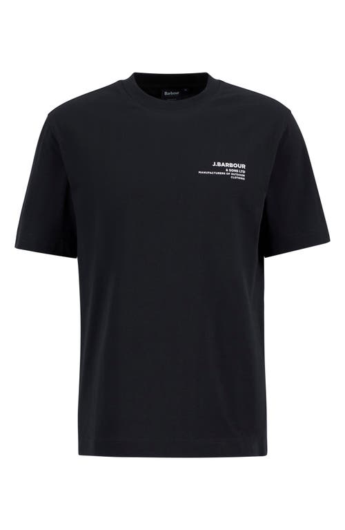 Barbour Parkend Photo Cotton Graphic T-shirt In Black