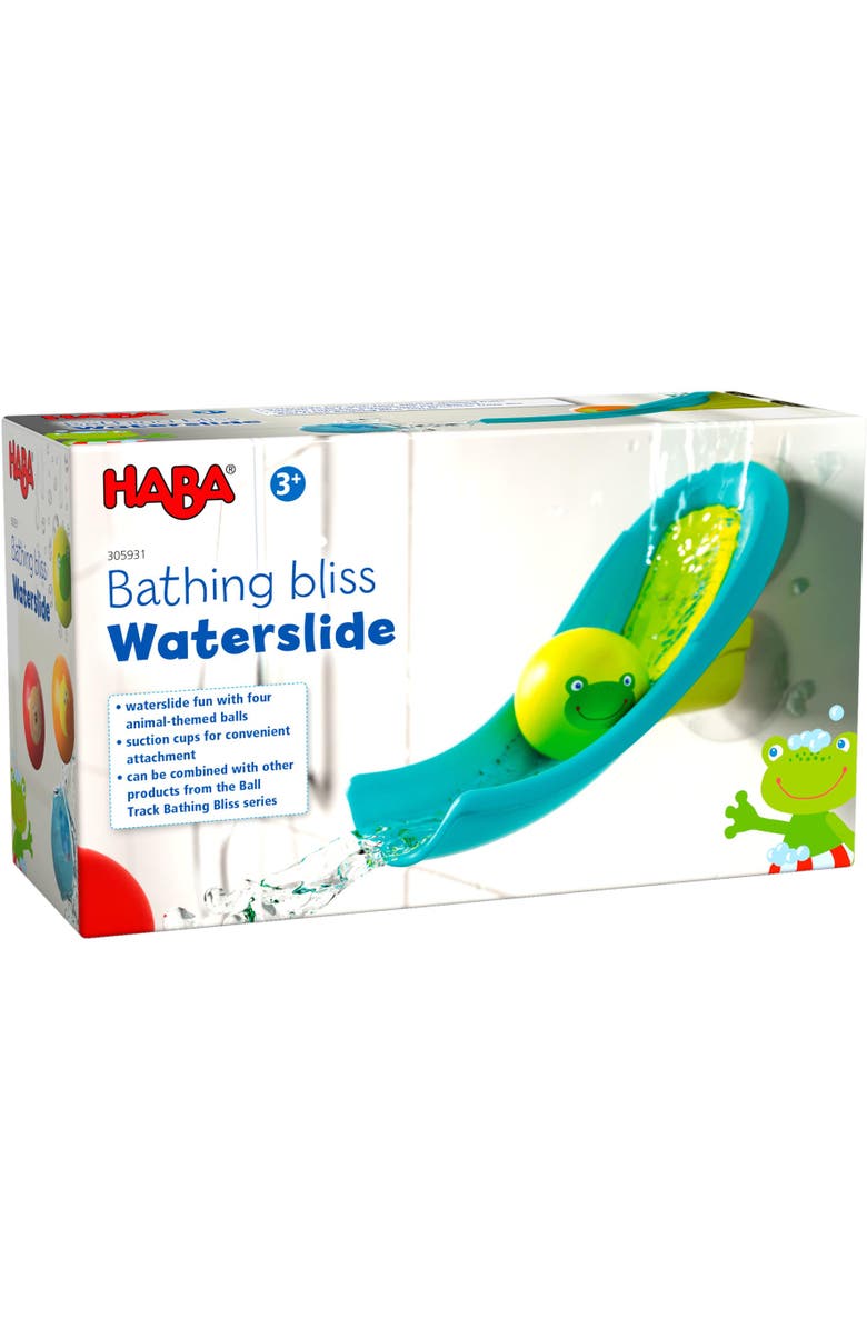 HABA Bathtub Ball Track - Bathing Bliss Waterslide with 4 Animal Balls, Main, color, 