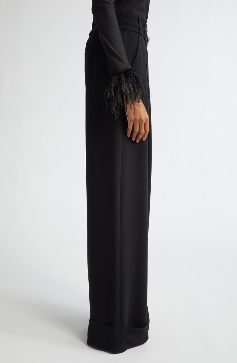 Cinq à Sept Cortina Belted Wide Leg Pants, Alternate, color, Black