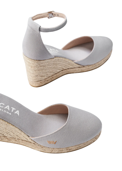 Viscata Estartit Canvas Espadrille Wedges In Ash