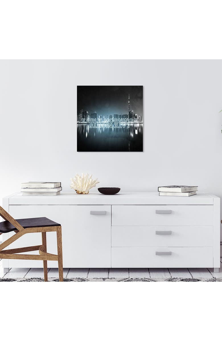 Wynwood Studio Early Morning Late Nights Black Wall Art, Alternate, color, 