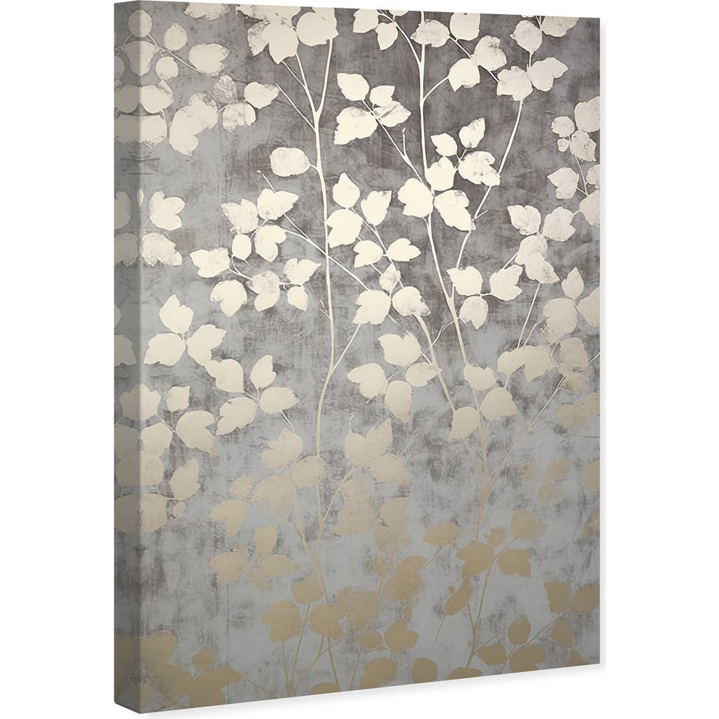 Wynwood Studio Silvery Gray Garden Canvas Wall Art In Silver