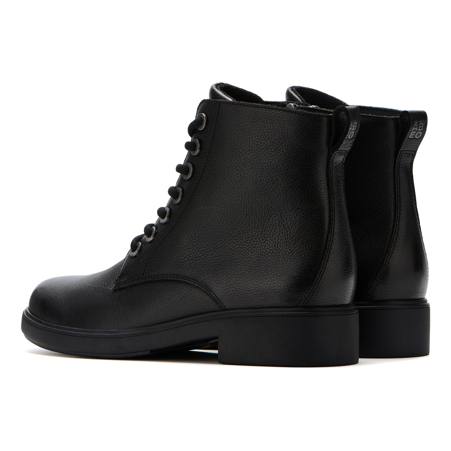 ABEO Compass Lace Boots, Alternate, color, Black Leather