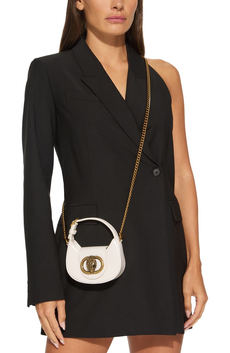 Kurt Geiger London Micro Chelsea Leather Top Handle Bag, Alternate, color, Bone