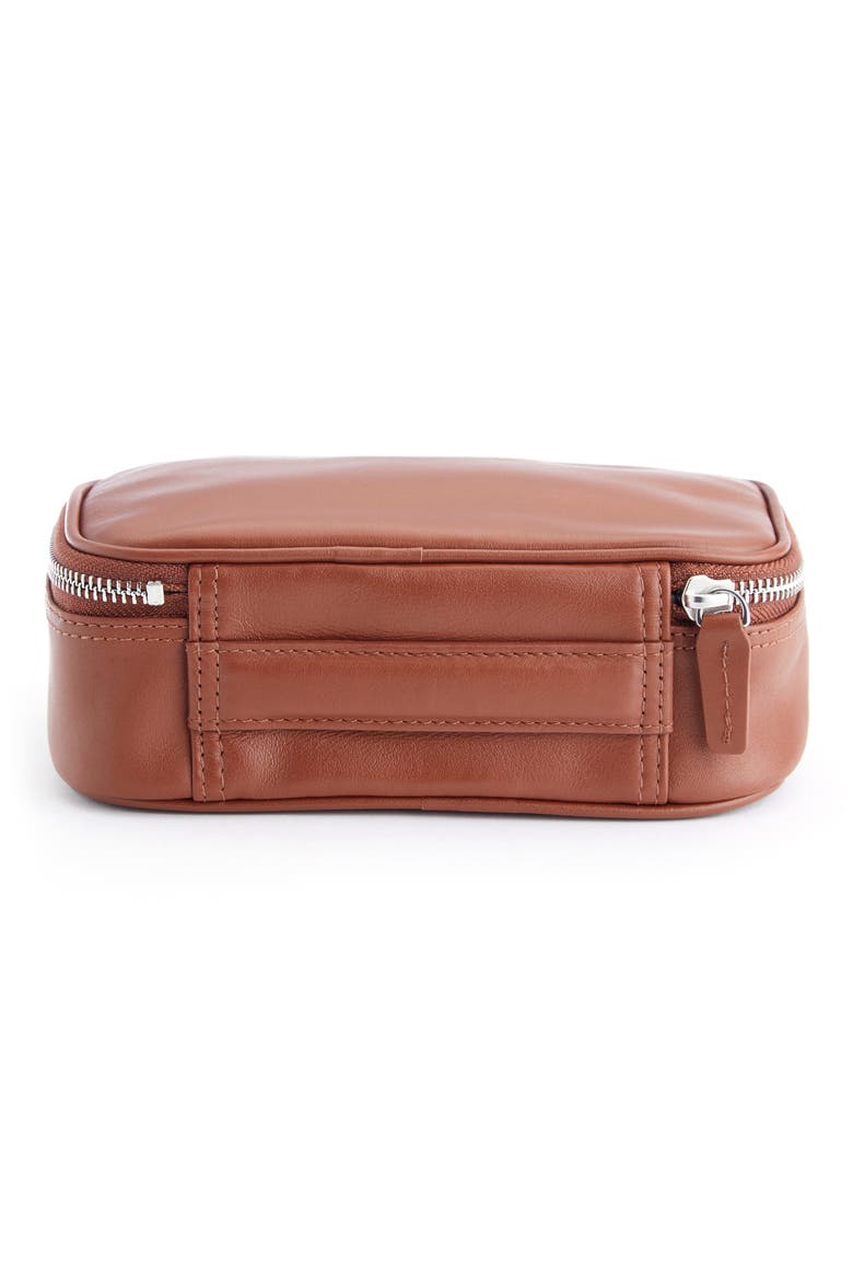 Leather Tech Accessory Case, Alternate, color, TAN- GOLD FOIL