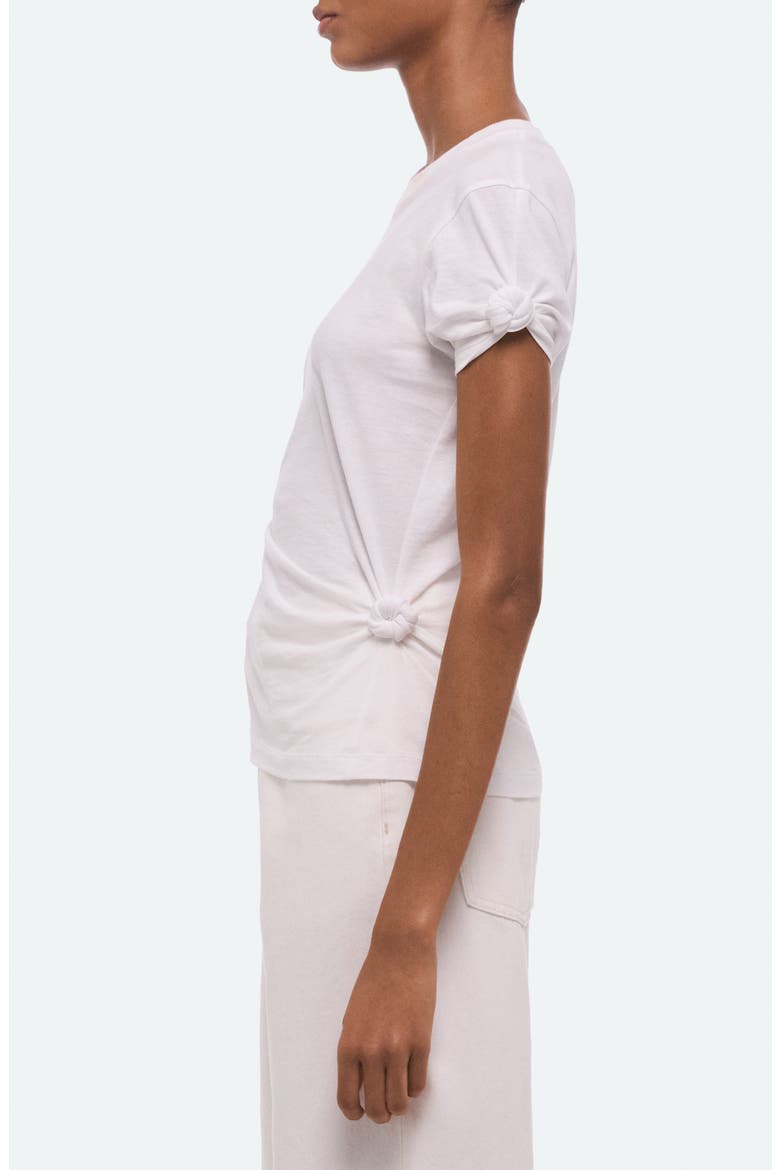 Knot Detail Cotton Baby Tee, Alternate, color, WHITE