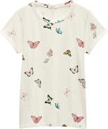 rag & bone Ozzy Butterfly Print Cotton Blend T-Shirt