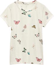 rag & bone Ozzy Butterfly Print Cotton Blend T-Shirt