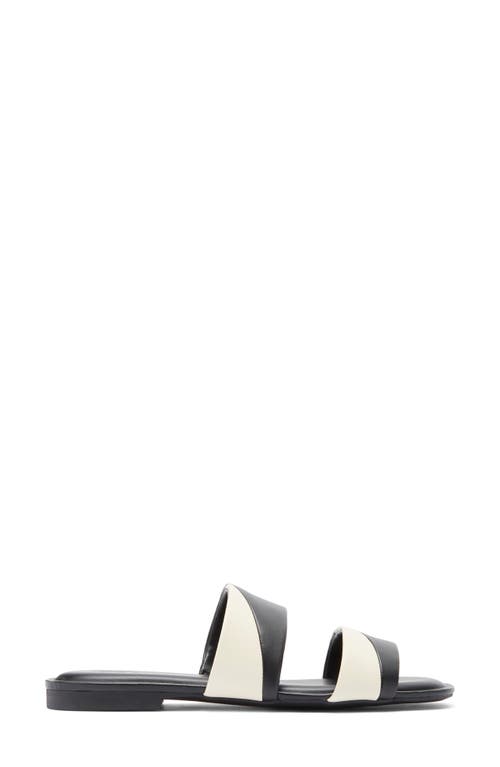 Nordstrom Rack Chonda Slide Sandal In Black - Ivory Vanilla