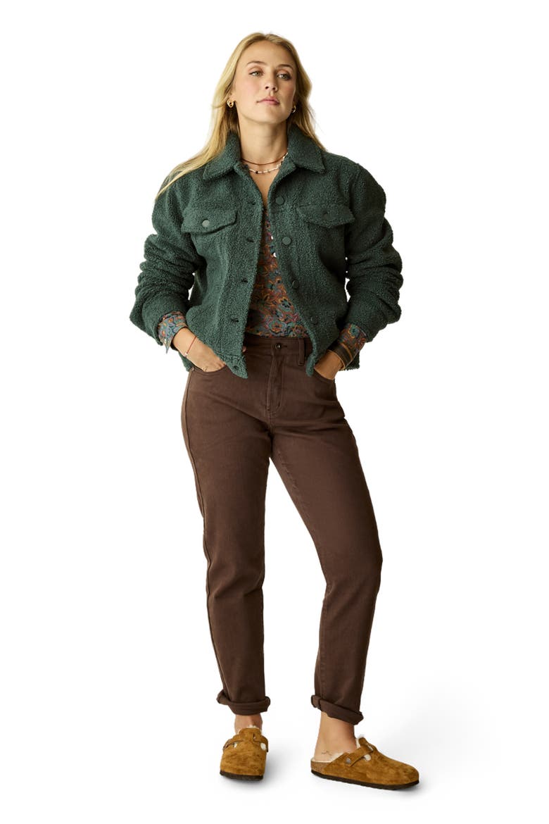 Rhea Boucle Trucker, Alternate, color, Pine