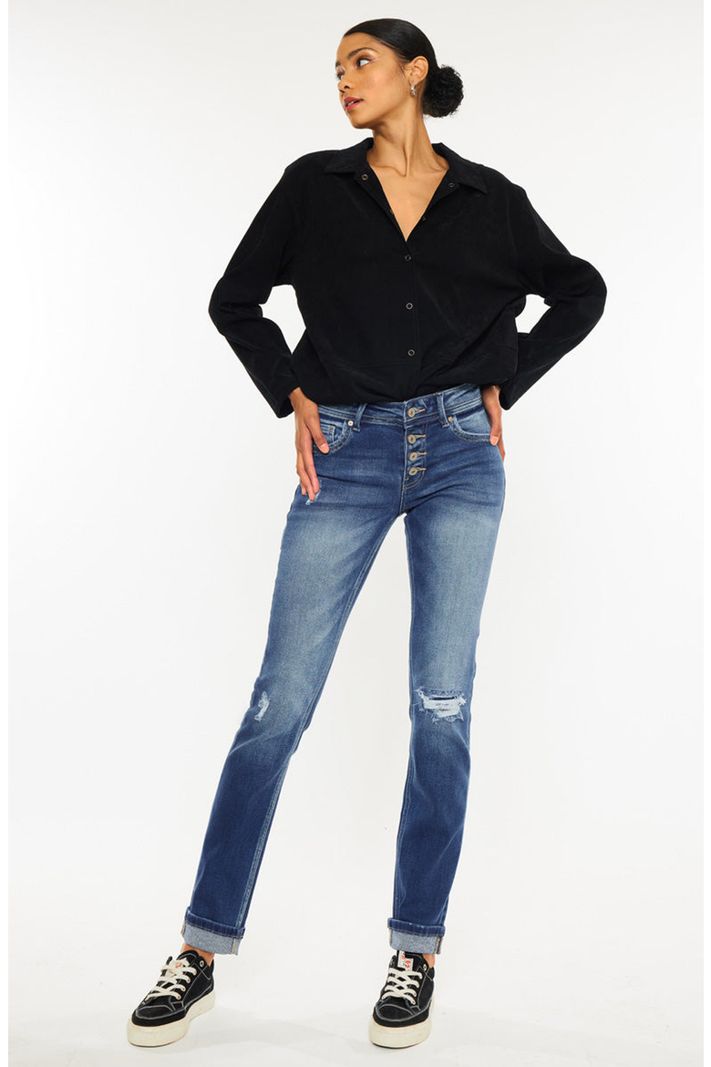 Eternity Mid Rise Slim Straight Leg Jeans, Alternate, color, Medium Wash