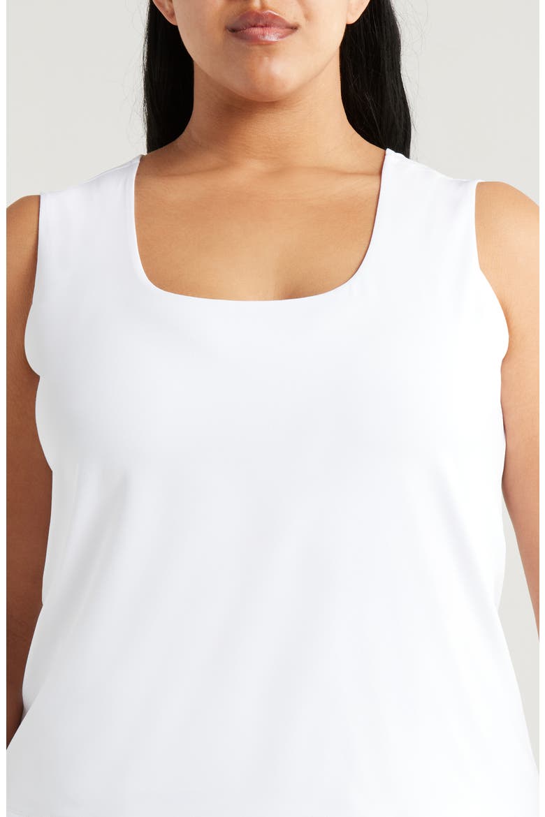 'Lyssentials Evie Scoop Neck Tank, Alternate, color, WHITE