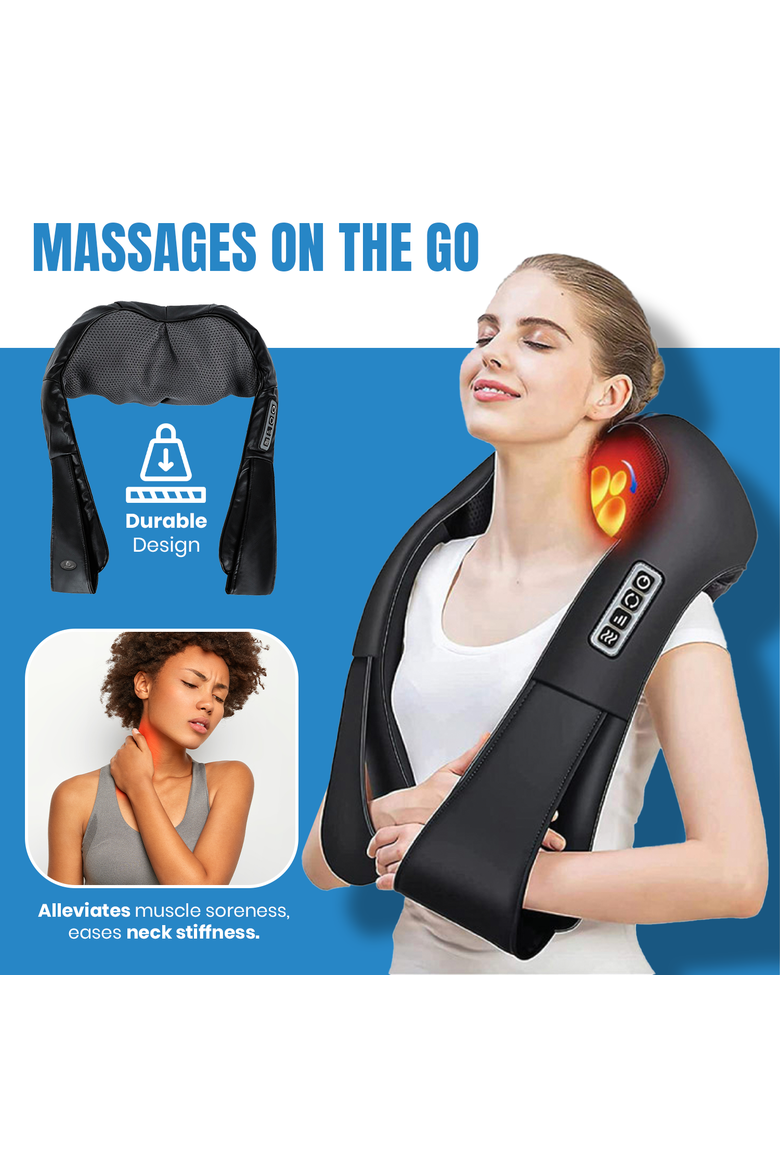 Cupping Therapy Device & 3D Shiatsu Electric Back Massager with Heat, Alternate, color, Black