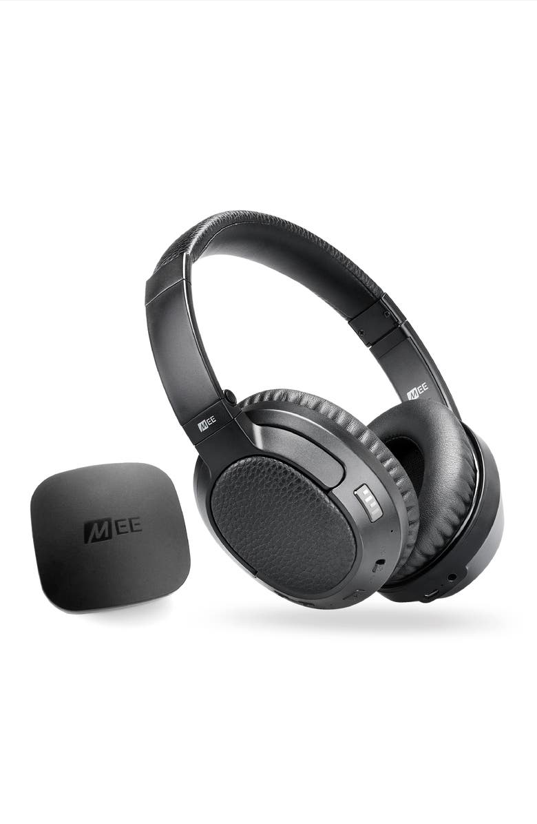 MEE audio Connect T1CMA Bluetooth Transmitter & Headphones Bundle for TV, Main, color, Black