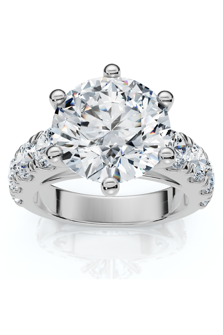 Certified 5 1/2 cttw Diamond Engagement Ring 14k Gold Lab Grown, Main, color, 14k White Gold