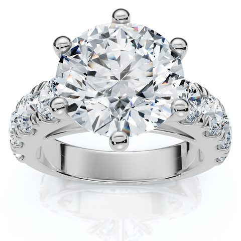 Certified 5 1/2 cttw Diamond Engagement Ring 14k Gold Lab Grown