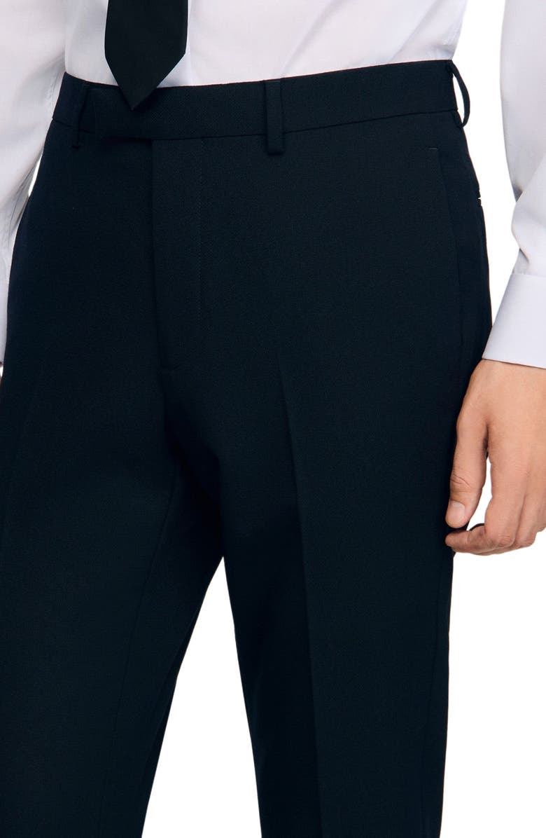 SANDRO Wool suit trousers, Alternate, color, Navy Blue