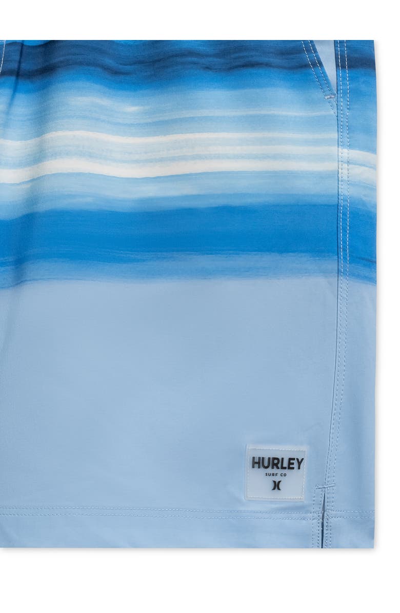 Hurley Horizon Stripes Volley Swim Shorts, Alternate, color, Baby Blue
