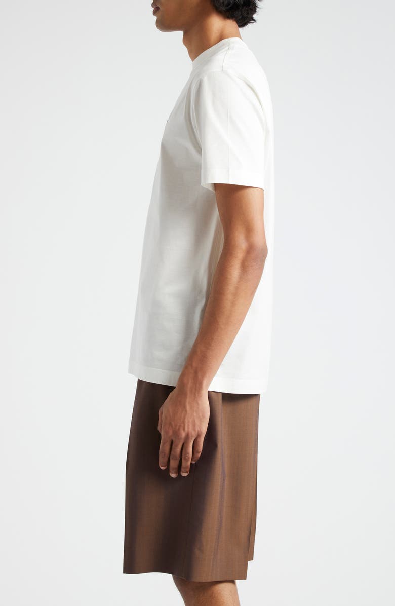 Burberry Embroidered Logo Cotton T-Shirt, Alternate, color, Salt