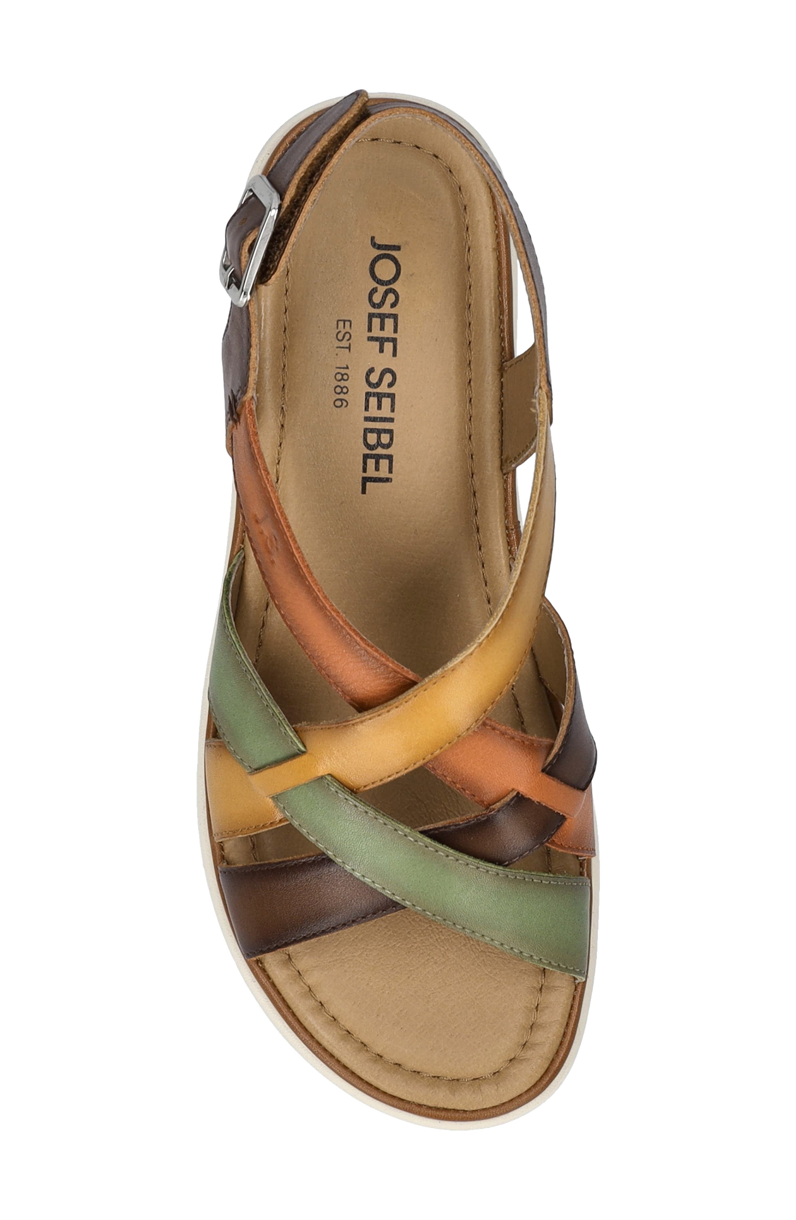 Josef Seibel Sevran Strappy Sandal, Alternate, color, Green