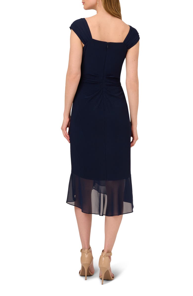 Adrianna Papell Chiffon Drape Dress, Alternate, color, 