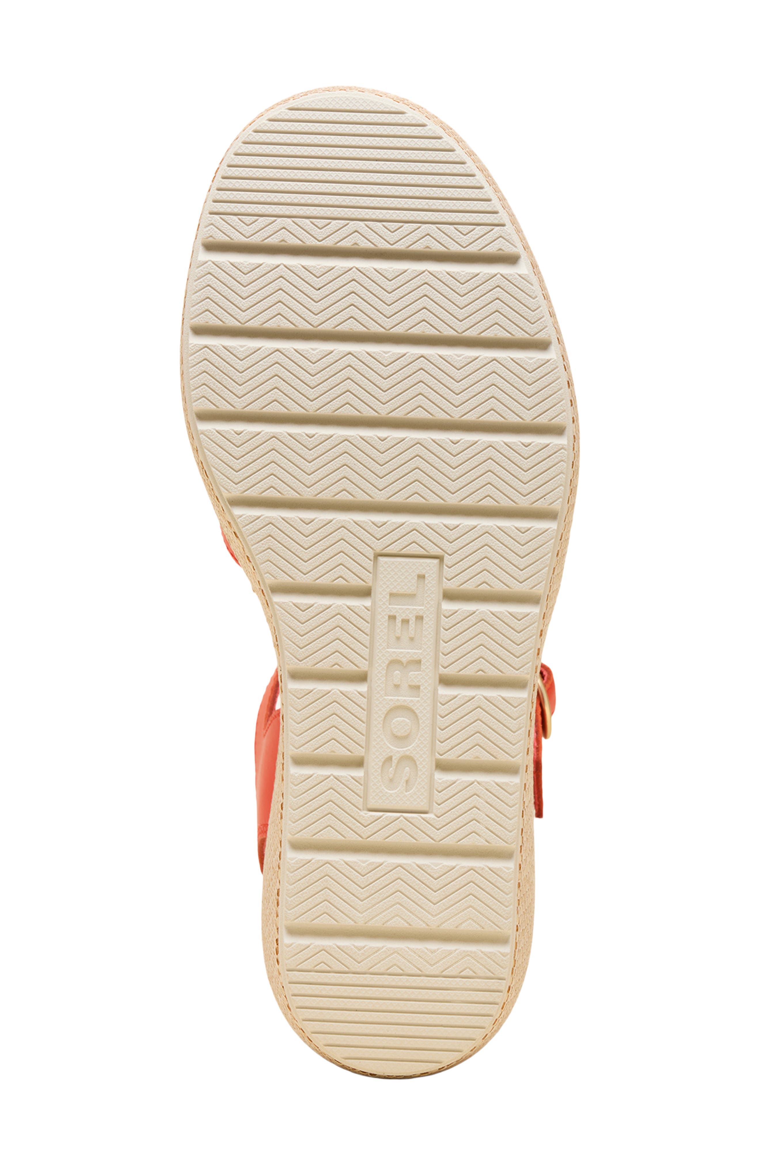 Sunpeak Ankle Strap Platform Wedge Sandal, Alternate, color, CRIMSON FIRE/ CHALK