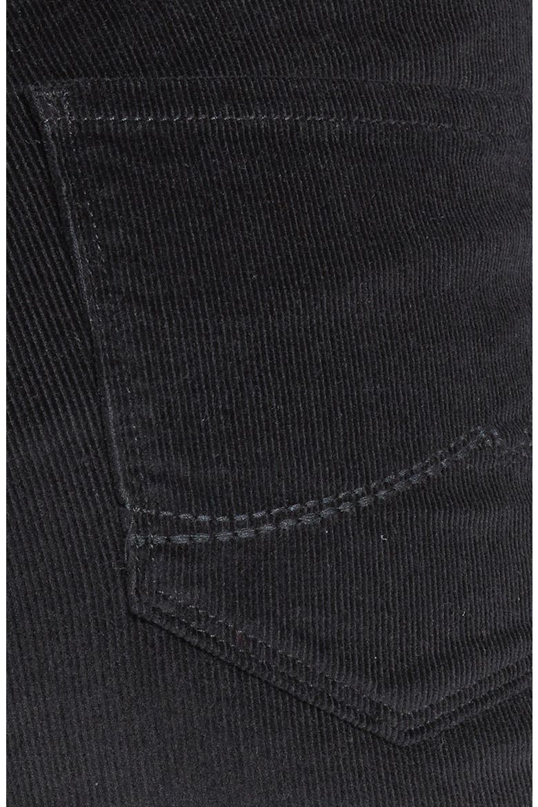 'Jade' Stretch Corduroy Skinny Pants, Alternate, color, BLACK