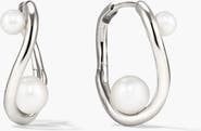 MEJURI Dome Figure Pearl Hoops