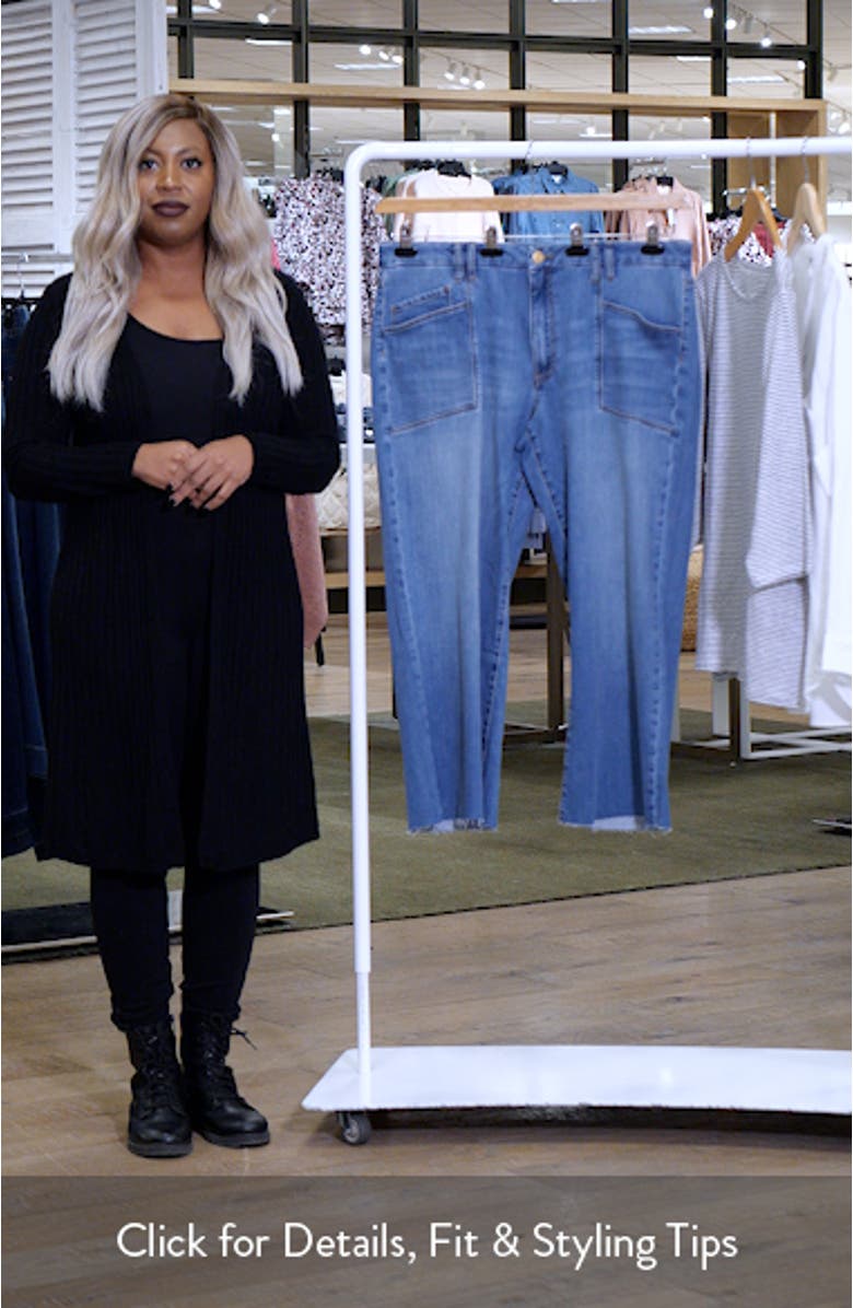 Meg Raw Hem High Waist Ankle Wide Leg Jeans, sales video thumbnail