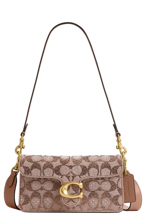 Soft Tabby 20 Crystal Signature Jacquard Shoulder Bag