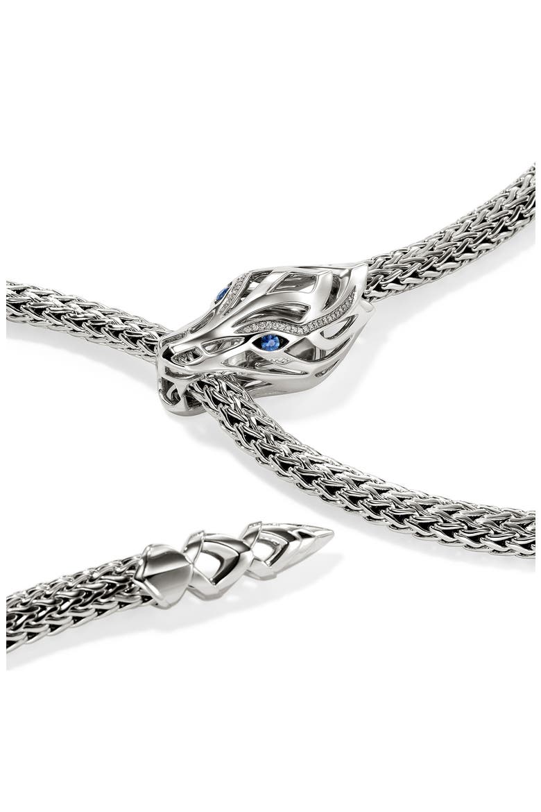 Naga Y Necklace, Sterling Silver, 7.5mm, Alternate, color, SILVER