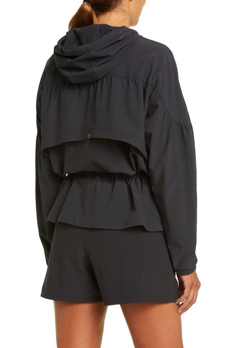 Excursion Hooded Packable Anorak, Alternate, color, BLACK