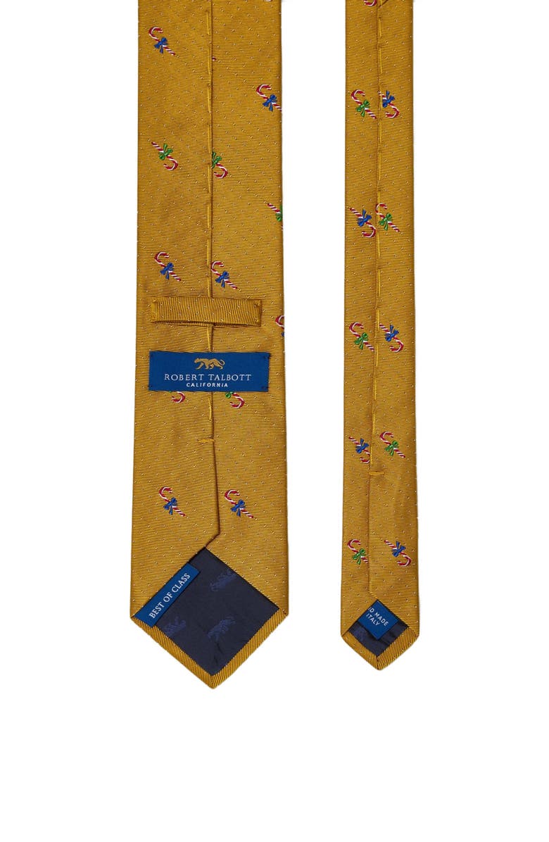 Robert Talbott Robert Candy Cane Best of Class Necktie, Alternate, color, Gold