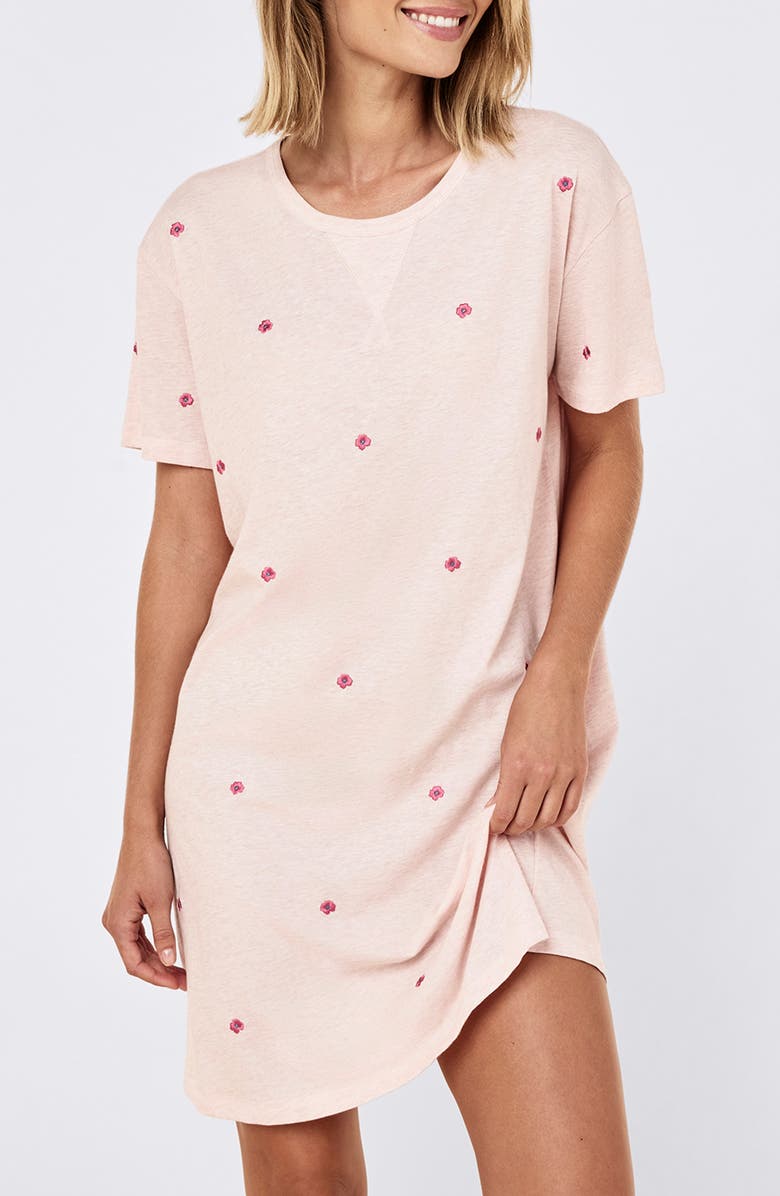 Papinelle Jada Posy Organic Cotton Nightgown, Alternate, color, Petal Pink