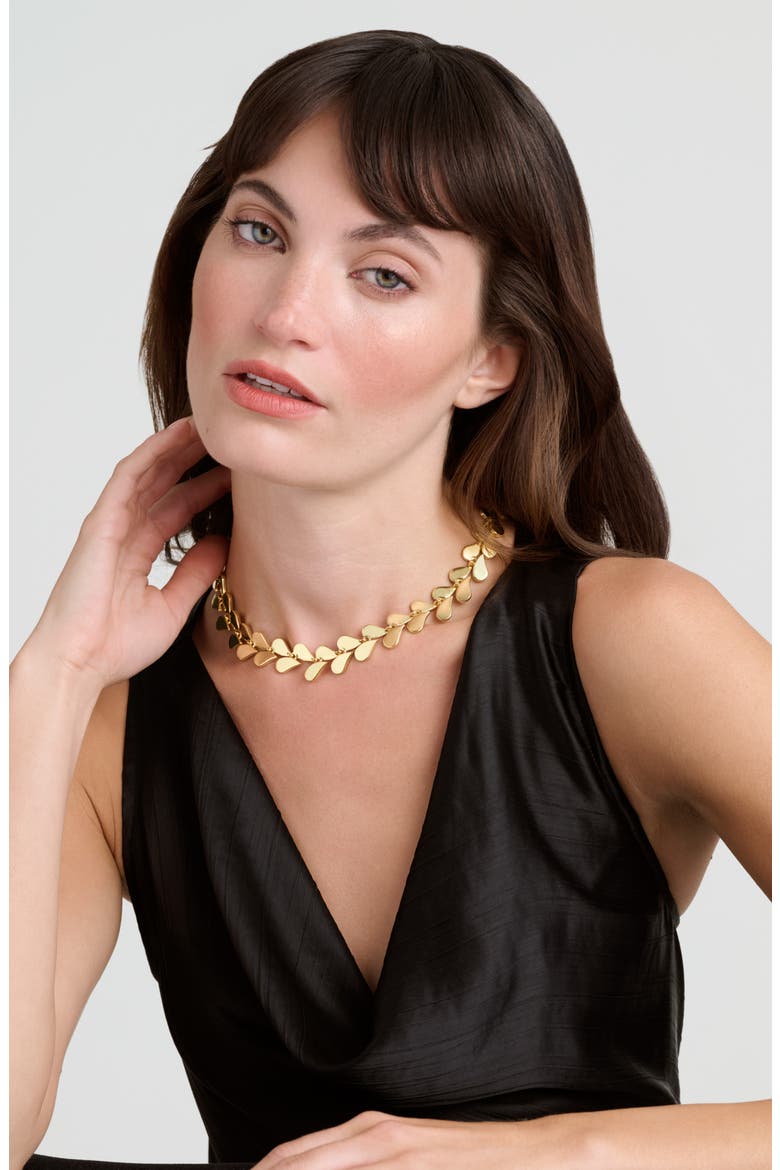 Amelia Abstract Heart Necklace, Alternate, color, GOLD TONE