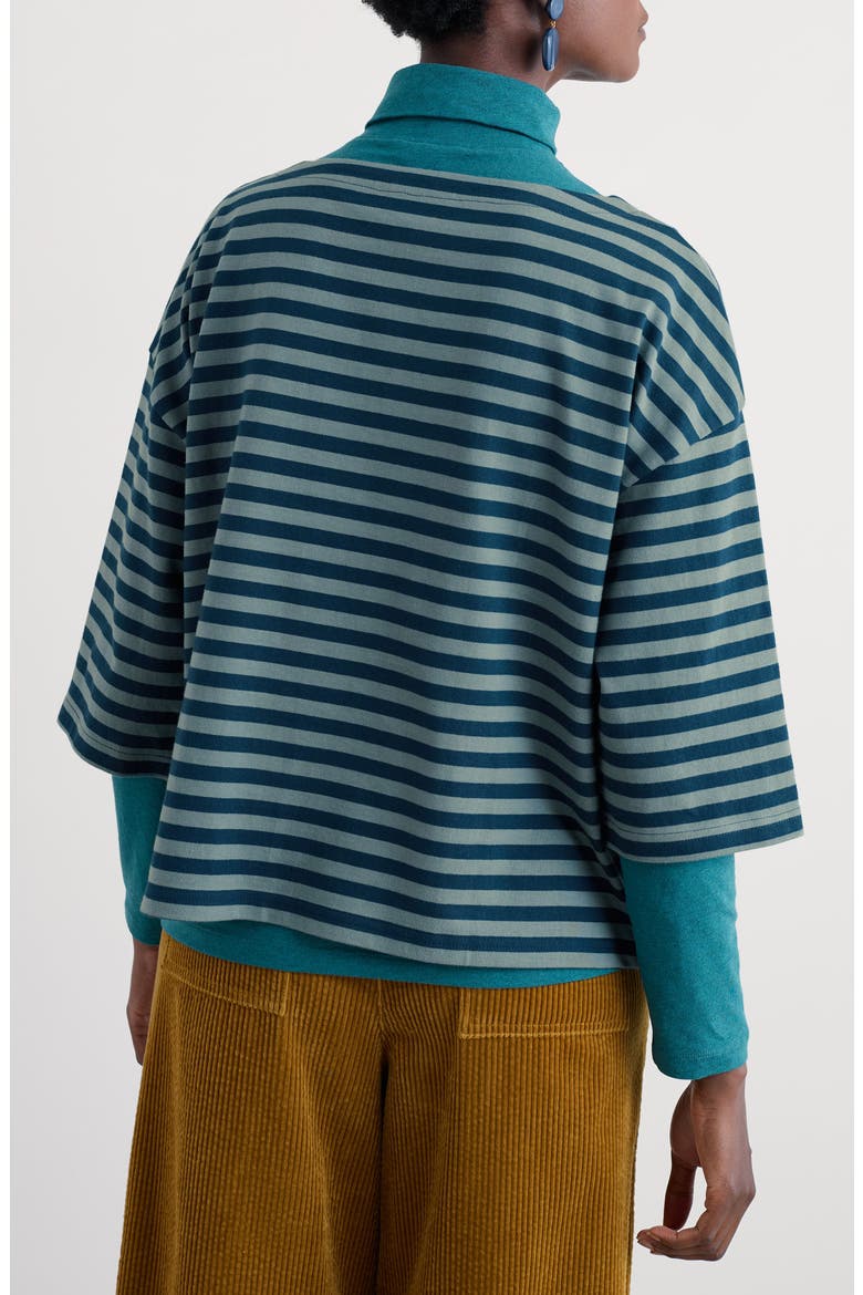 Buryan Stripe Organic Cotton T-Shirt, Alternate, color, MINI CORNISH LICHEN