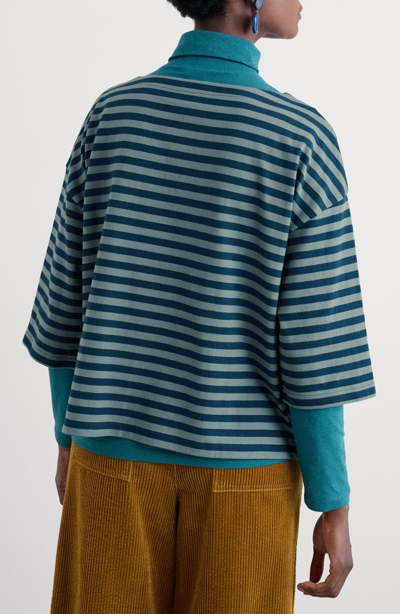Seasalt Cornwall Buryan Stripe Organic Cotton T-Shirt, Alternate, color, Mini Cornish Lichen