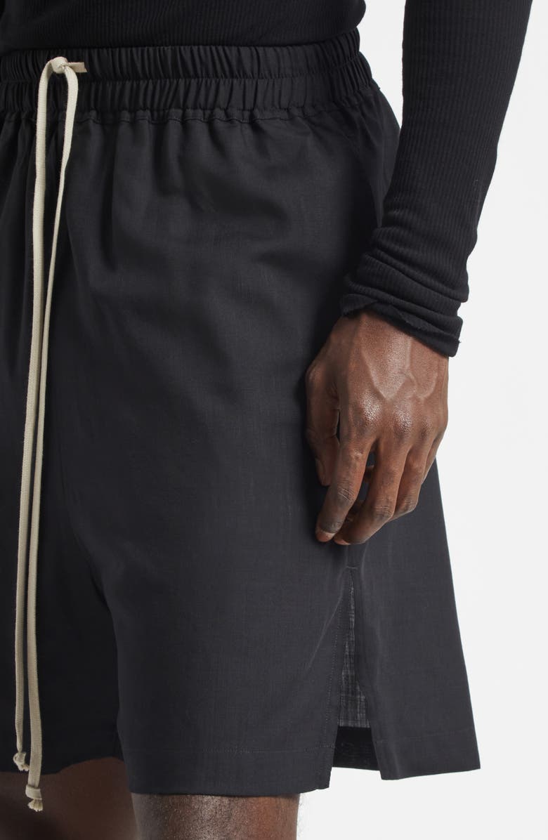 Rick Owens Wool Boxer Shorts, Alternate, color, Black