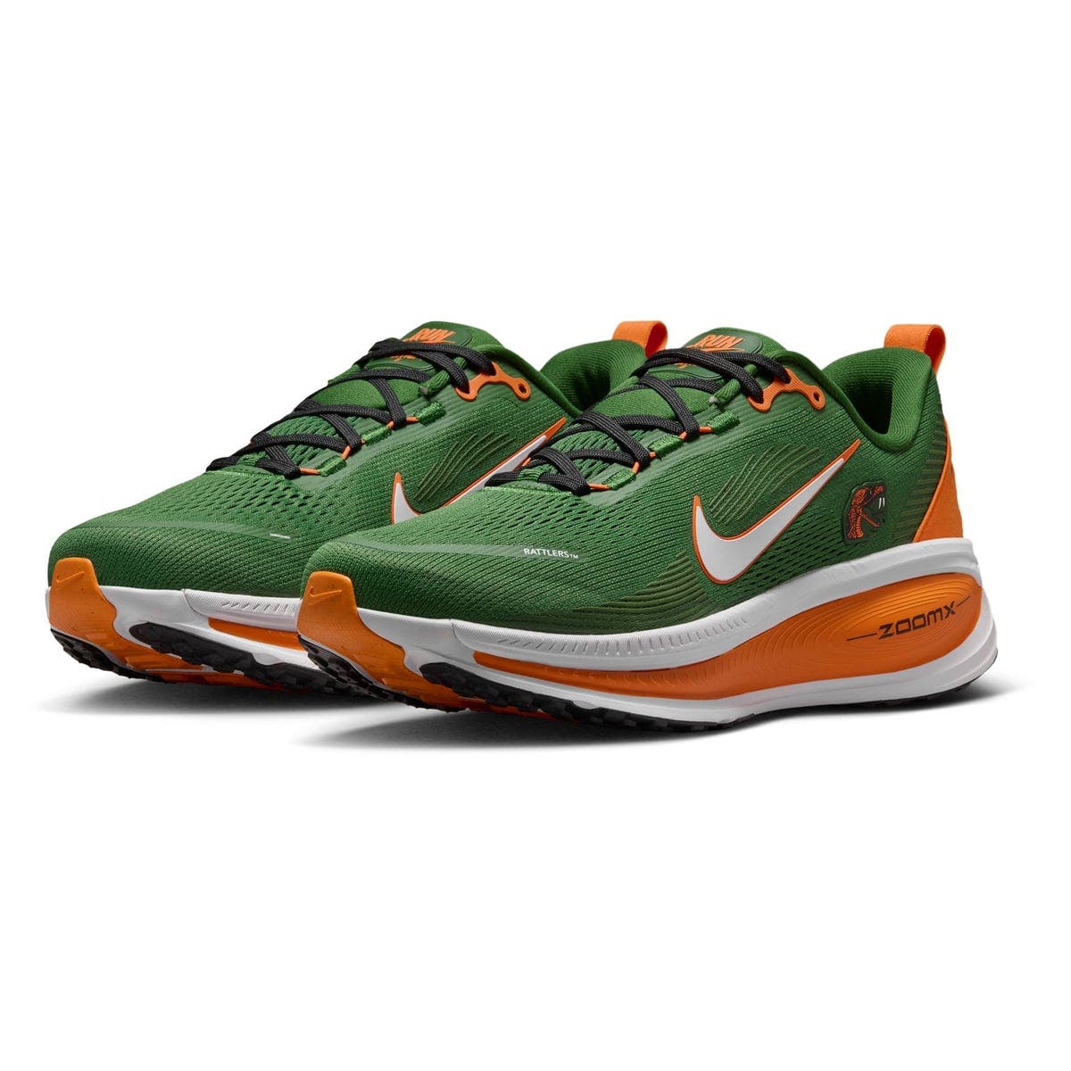 Men's Nike Florida A&M Rattlers Vomero 18 Running Shoes, Main, color, Green