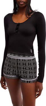 Free People FP Movement Bail Out Crop Thermal Knit Top