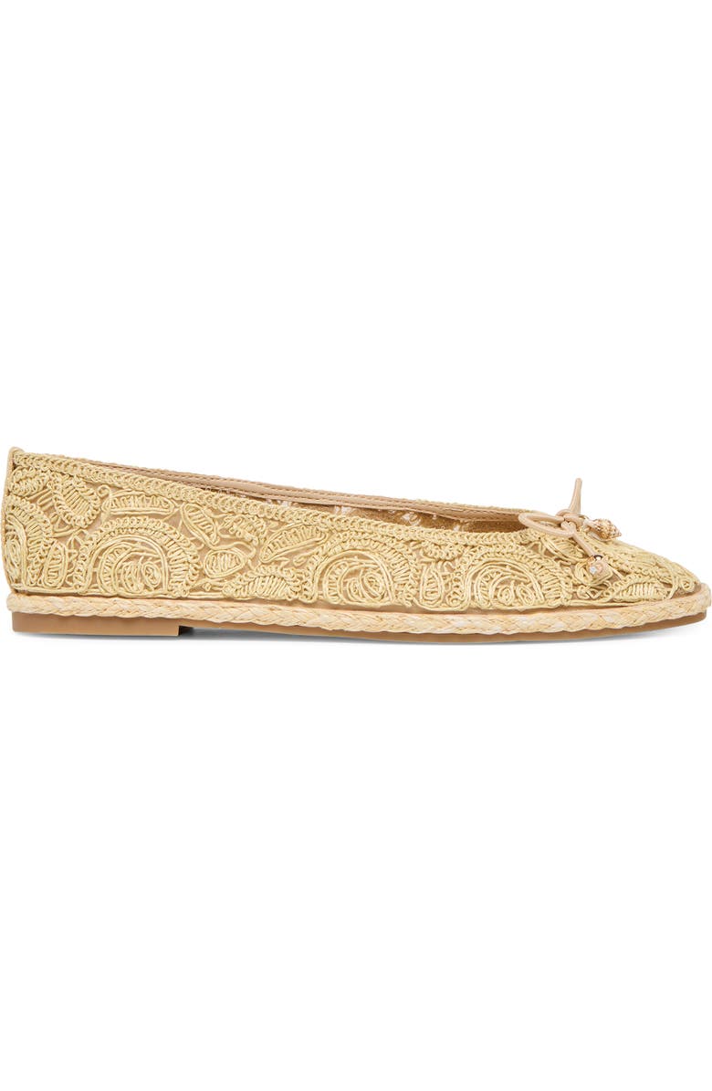 Dolce Vita Tianna Ballet Flat, Alternate, color, Light Natural Raffia Lace