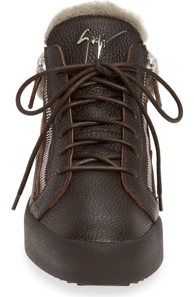 Giuseppe Zanotti Genuine Shearling Sneaker, Alternate, color,