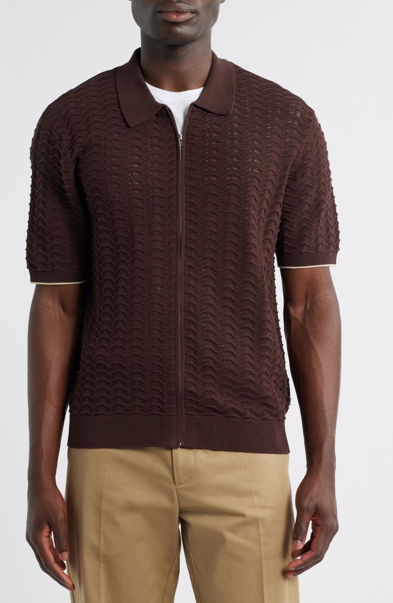 NN07 Gustav 6636 Full Zip Top, Alternate, color, Coffee