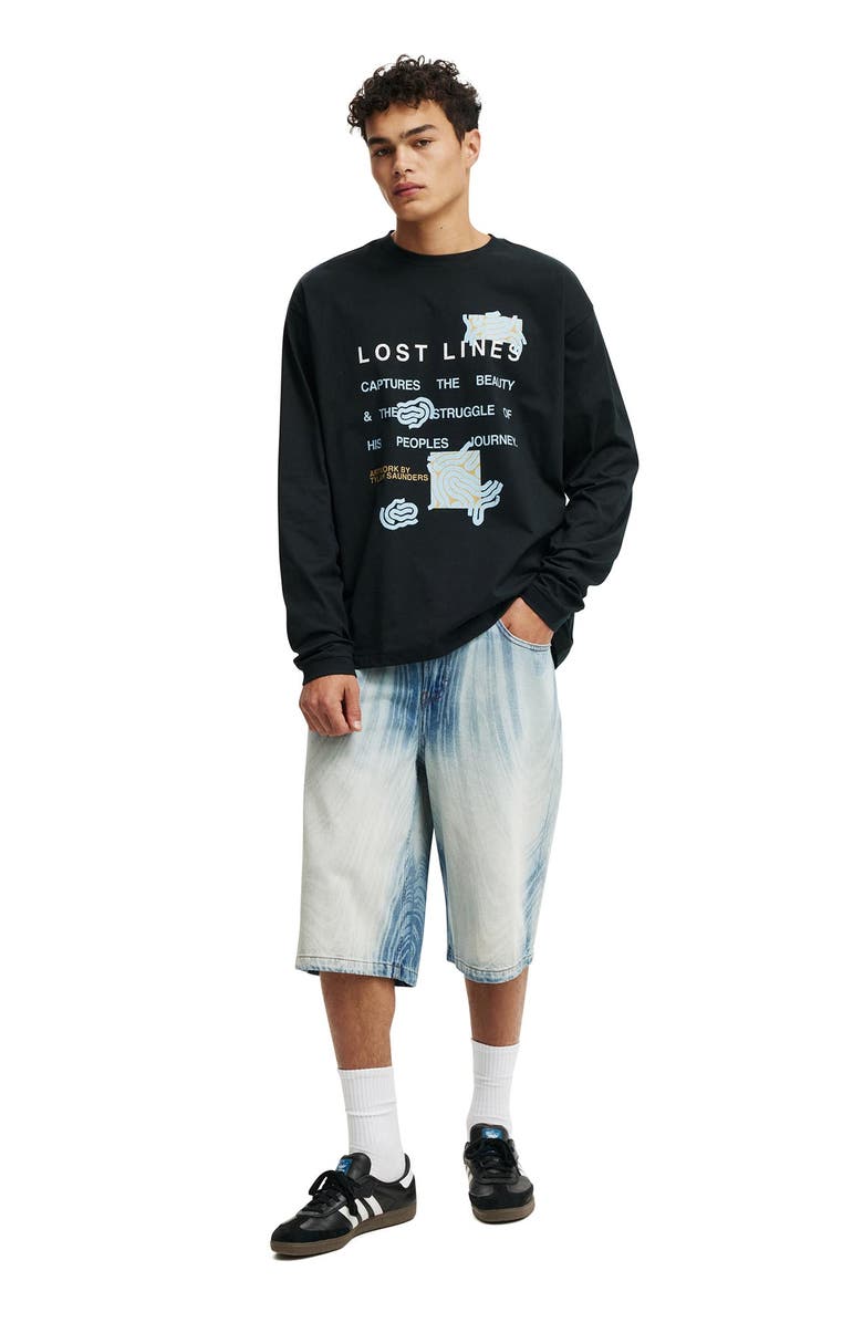 Cotton On Men's Box Fit Tylah Saunders Long Sleeve T-Shirt, Alternate, color, 