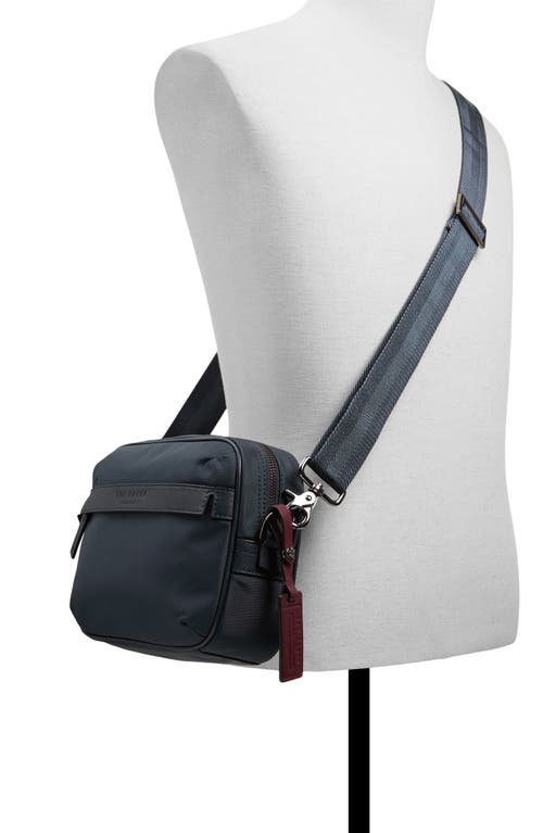 Ted Baker London Roman Nylon Messenger Bag In Mix Mat Navy