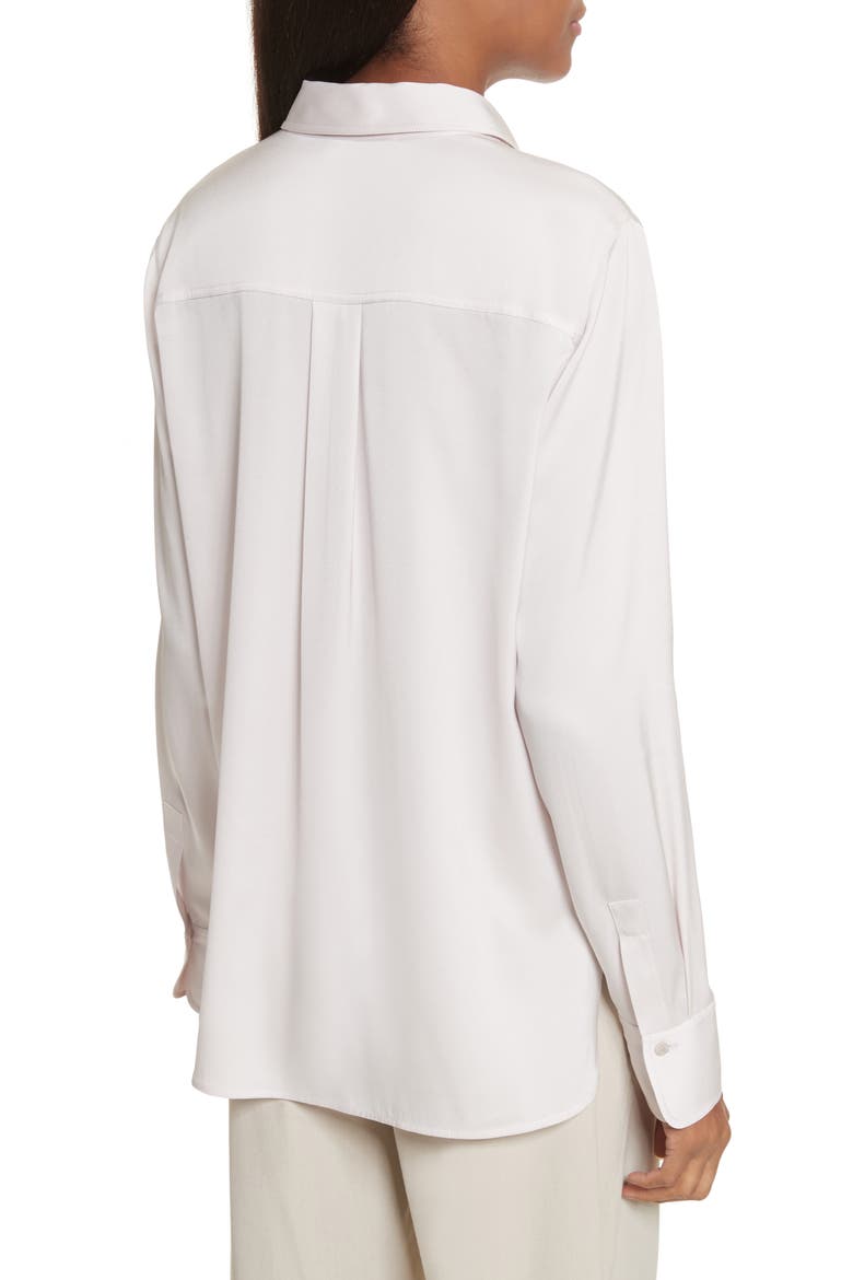 Slim Silk Blouse, Alternate, color, HYACINTH