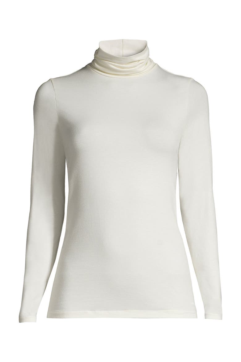 Lightweight Jersey Skimming Long Sleeve Turtleneck, Alternate, color, Ivory